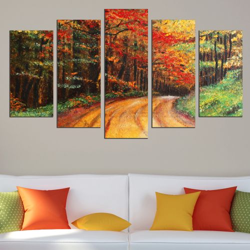 Canvas art reproduction colorful landscape