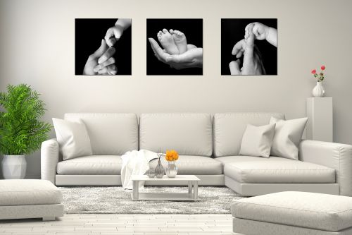 canvas set black and white true love