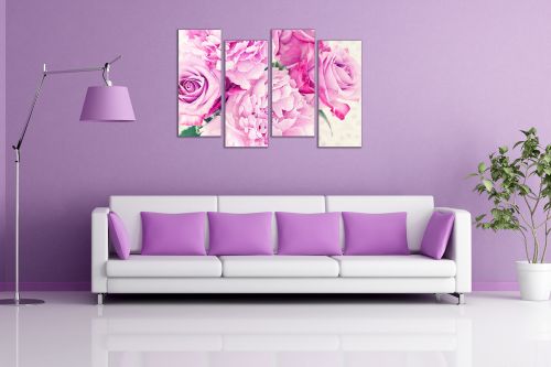 Wall art decoration vintage roses for kitchen