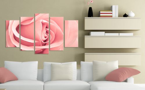 Wall decoration with rose