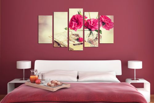 Canvas art Vintage roses composition