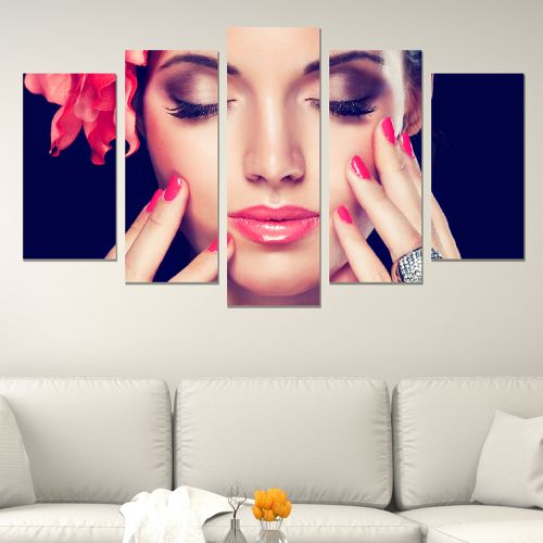 Canvas art set for decoration perfect makeup