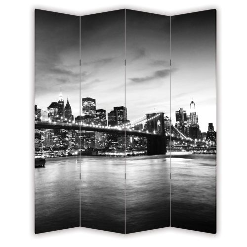 P0157 Decorative Screen Room devider New York, Brooklyn Bridge (3,4,5 or 6 panels)