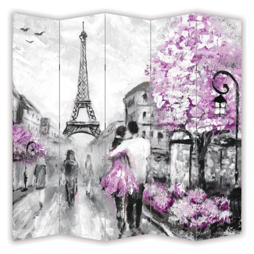 P0417 Decorative Screen Room devider  Lovers in Paris (3,4,5 or 6 panels)