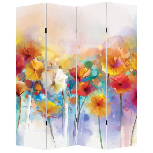 P0550 Decorative Screen Room devider Abstract flowers (3,4,5 or 6 panels)