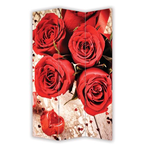 P0159 Decorative Screen Room divider Red roses (3,4,5 or 6 panels)