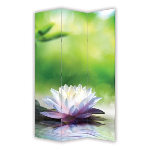 P0519 Decorative Screen Room divider Zen composition in green (3,4,5 or 6 panels)