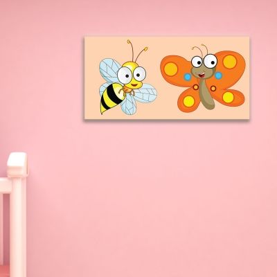 0080 Детска картина Пчела и пеперуда