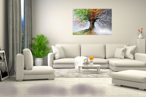 Canvas wall art seasons nature landscape