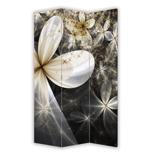 Decorative Room devider Abstract flowers in purple