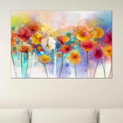 Картина за стена абстрактни цветя 