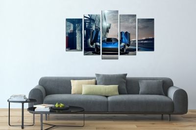  Art canvas decoration for wall with blue car