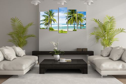 canvas wall art set  beach landscape