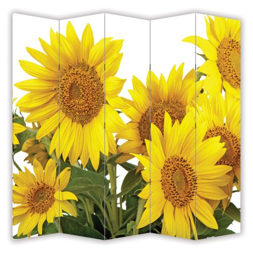 P0204 Decorative Screen Room divider Sunflowers (3,4,5 or 6 panels)