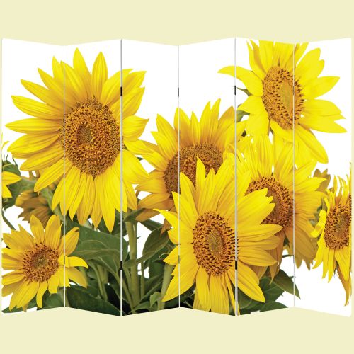 P0204 Decorative Screen Room divider Sunflowers (3,4,5 or 6 panels)