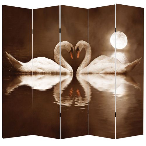 P0118 Decorative Screen Room divider Swans (3,4,5 or 6 panels)