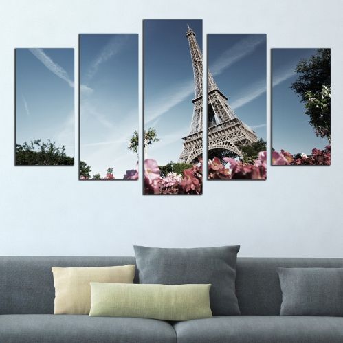 0062 Wall art decoration (set of 5 pieces) Paris