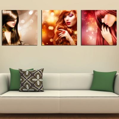 0698 Wall art decoration (set of 3 pieces) Hairstyles