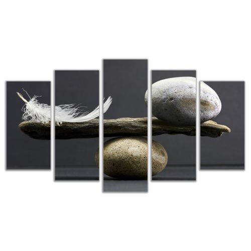 0163 Wall art decoration (set of 5 pieces) Balance