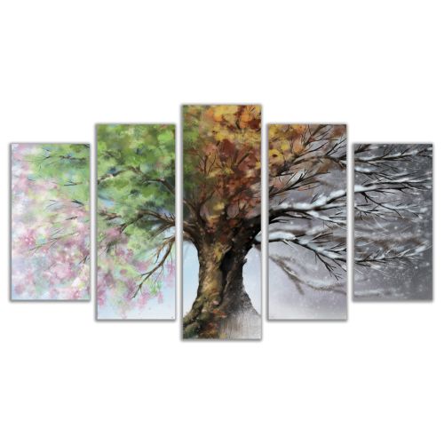 0168 Wall art decoration (set of 5 pieces) Seasons