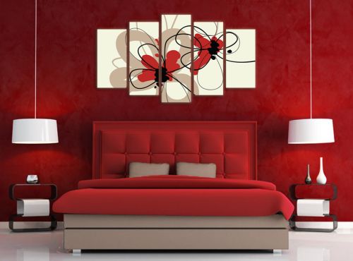 Abstract flowers wall art decoration 