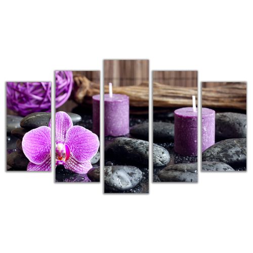 0322 Wall art decoration (set of 5 pieces) Spa composition