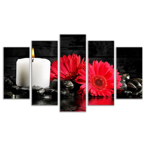 0329 Wall art decoration (set of 5 pieces) Zen composition