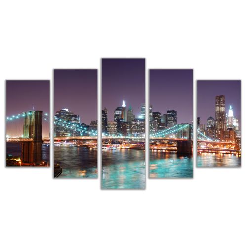 0380 Wall art decoration (set of 5 pieces) New York