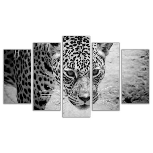 0431 Wall art decoration (set of 5 pieces) Jaguar