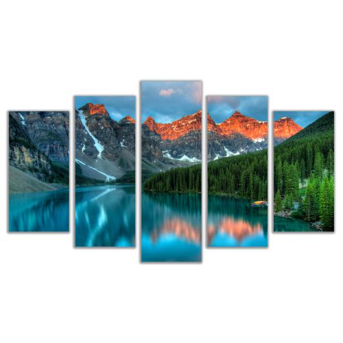 0457 Wall art decoration (set of 5 pieces) Мountain freshness