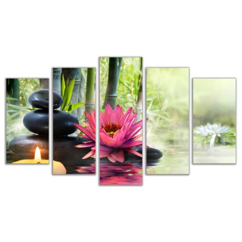 0466 Wall art decoration (set of 5 pieces) Zen composition