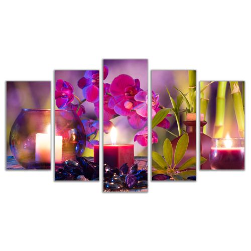 0467 Wall art decoration (set of 5 pieces) Zen composition