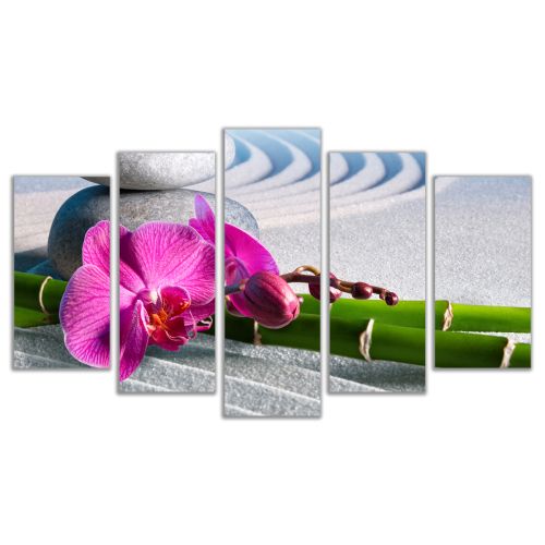 0585 Wall art decoration (set of 5 pieces) Zen composition