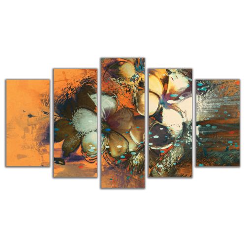 0600 Wall art decoration (set of 5 pieces) Art flowers