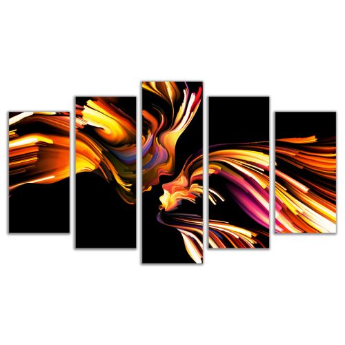 0604 Abstract wall art decoration (set of 5 pieces) Abstract love