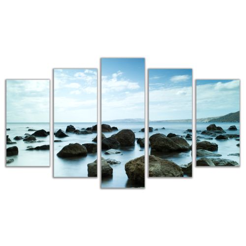 0303 Wall art decoration (set of 5 pieces) Sleeping sea