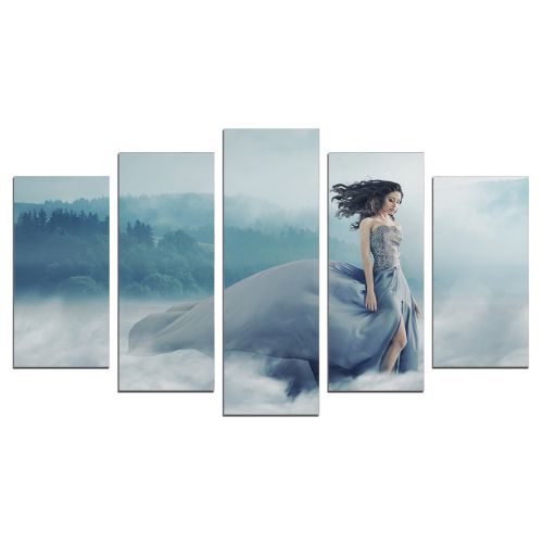 0639 Wall art decoration (set of 5 pieces) Beautiful dress