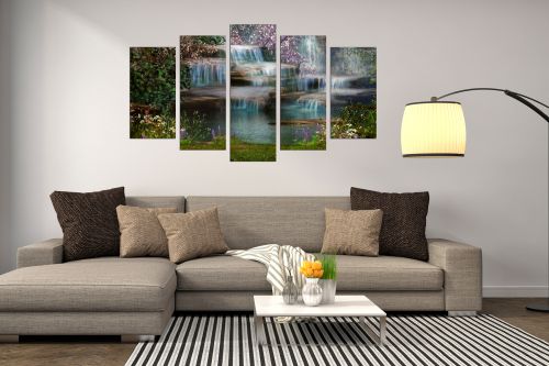 Canvas fine art decoration waterfalls