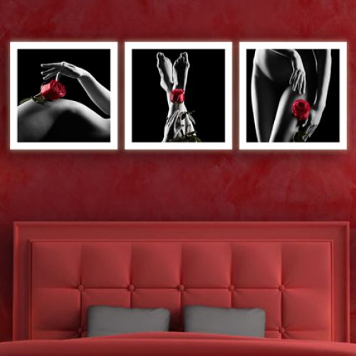 0110 Wall art decoration (set of 3 pieces)  Woman lines