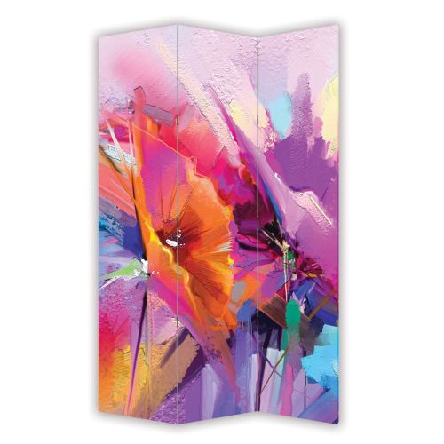 P0550 Decorative Screen Room devider Abstract flowers (3,4,5 or 6 panels)