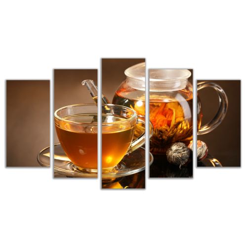 0544 Wall art decoration (set of 5 pieces) Tea