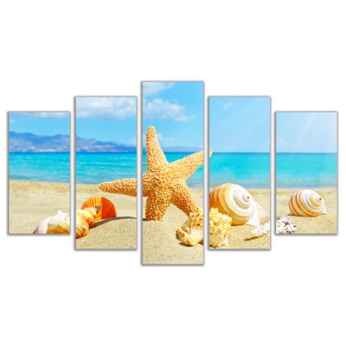 0625 Wall art decoration (set of 5 pieces) Starfish