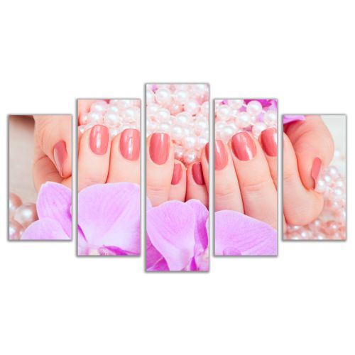 0628 Wall art decoration (set of 5 pieces) Beautiful manicure