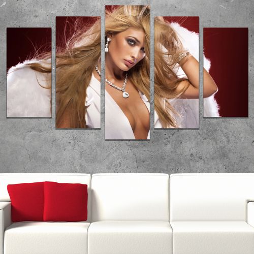 Wall art decoration set Woman with angel wings