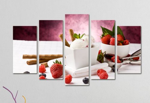 Wall art decoration with ice cream