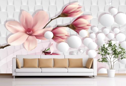 T9018 Wallpaper 3D Magnolia