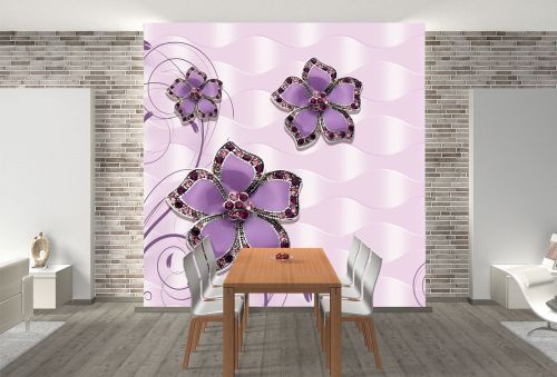 T9027 Wallpaper 3D Abstract flowers