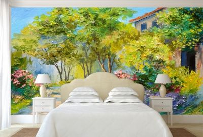 T9041 Фототапет Арт цветен пейзаж за спалня