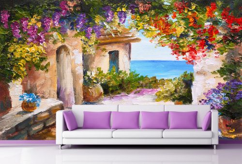 T9042 Wallpaper Art summer sea landscape 