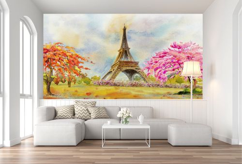 T9044 Wallpaper Paris - colorful landscape